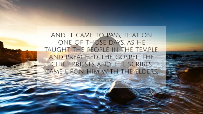 Picture 07 - Luke 20:1 KJV Desktop Wallpaper - And it came to pass, that on one of those days, - Desktop Bible Verse Wallpaper