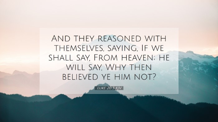 Picture 07 - Luke 20:5 KJV Desktop Wallpaper - And they reasoned with themselves, saying, If we - Desktop Bible Verse Wallpaper