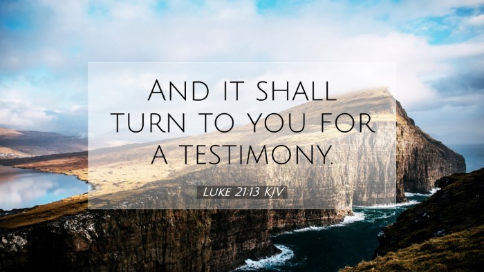Picture 07 - Luke 21:13 KJV Desktop Wallpaper - And it shall turn to you for a - Desktop Bible Verse Wallpaper