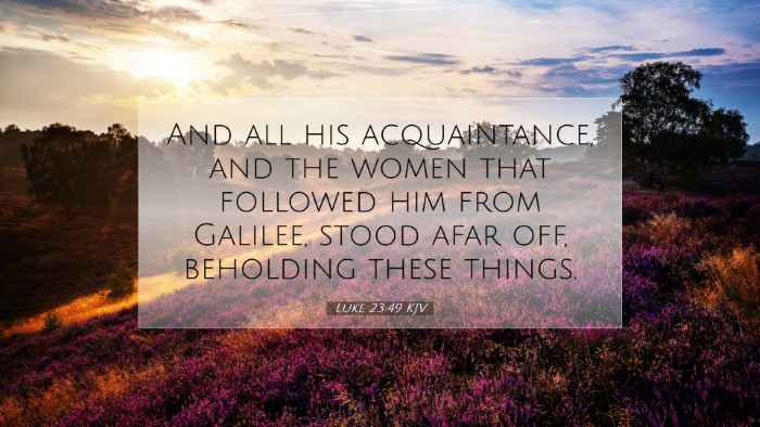 Picture 07 - Luke 23:49 KJV Desktop Wallpaper - And all his acquaintance, and the women that - Desktop Bible Verse Wallpaper