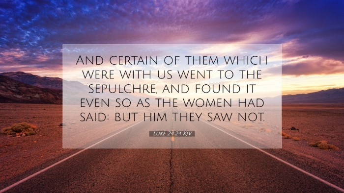 Picture 07 - Luke 24:24 KJV Desktop Wallpaper - And certain of them which were with us went to - Desktop Bible Verse Wallpaper
