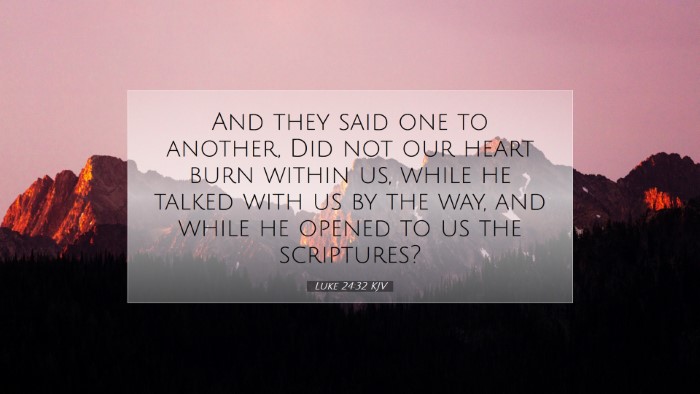 Picture 07 - Luke 24:32 KJV Desktop Wallpaper - And they said one to another, Did not our heart - Desktop Bible Verse Wallpaper