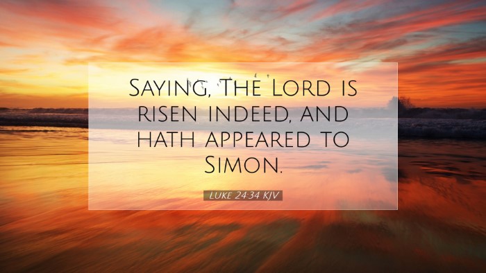 Picture 07 - Luke 24:34 KJV Desktop Wallpaper - Saying, The Lord is risen indeed, and hath - Desktop Bible Verse Wallpaper