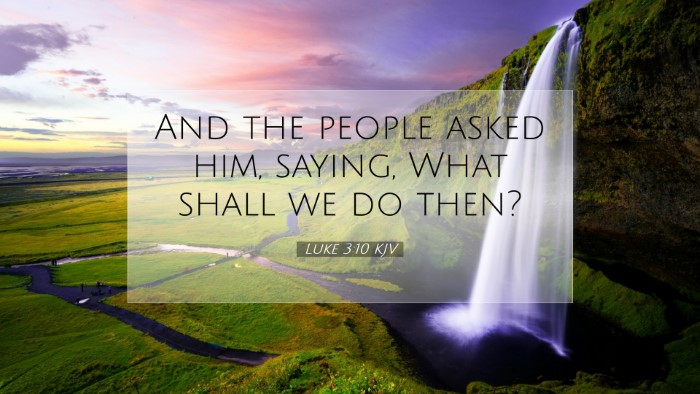 Picture 07 - Luke 3:10 KJV Desktop Wallpaper - And the people asked him, saying, What shall we - Desktop Bible Verse Wallpaper