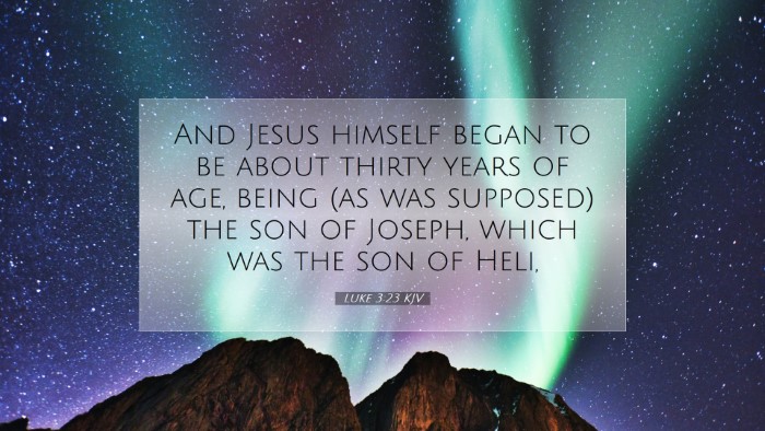 Picture 07 - Luke 3:23 KJV Desktop Wallpaper - And Jesus himself began to be about thirty years - Desktop Bible Verse Wallpaper