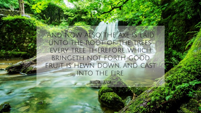 Picture 07 - Luke 3:9 KJV Desktop Wallpaper - And now also the axe is laid unto the root of the - Desktop Bible Verse Wallpaper