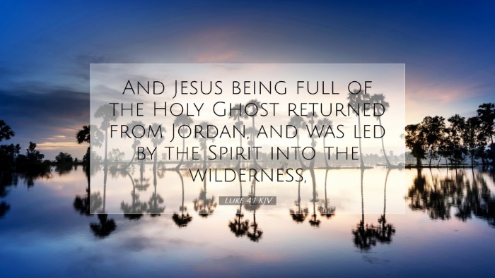 Picture 07 - Luke 4:1 KJV Desktop Wallpaper - And Jesus being full of the Holy Ghost returned - Desktop Bible Verse Wallpaper