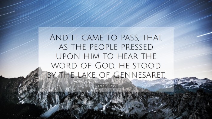 Picture 07 - Luke 5:1 KJV Desktop Wallpaper - And it came to pass, that, as the people pressed - Desktop Bible Verse Wallpaper