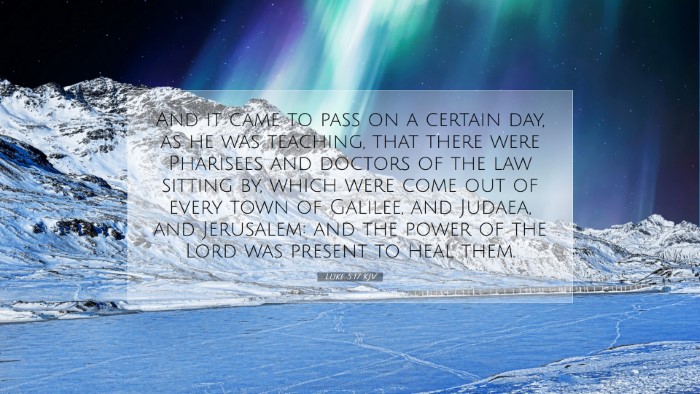 Picture 07 - Luke 5:17 KJV Desktop Wallpaper - And it came to pass on a certain day, as he was - Desktop Bible Verse Wallpaper