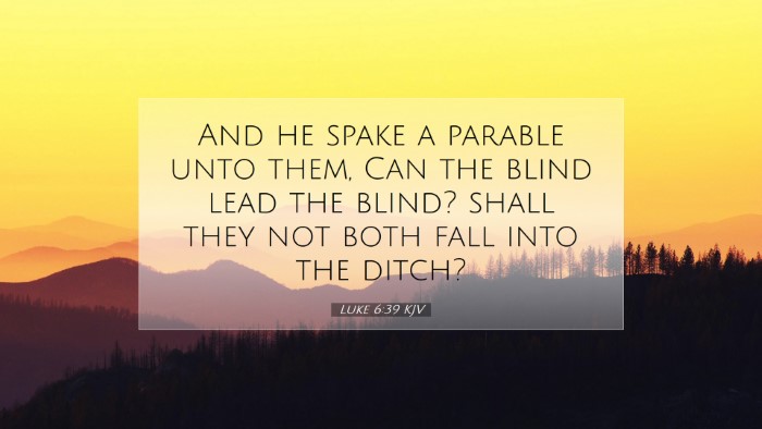 Picture 07 - Luke 6:39 KJV Desktop Wallpaper - And he spake a parable unto them, Can the blind - Desktop Bible Verse Wallpaper