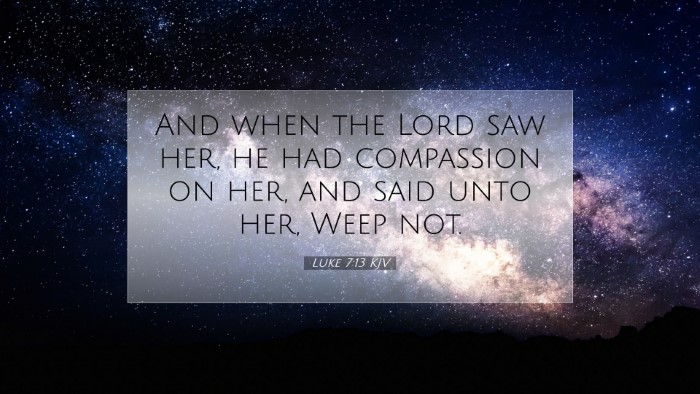 Picture 07 - Luke 7:13 KJV Desktop Wallpaper - And when the Lord saw her, he had compassion on - Desktop Bible Verse Wallpaper