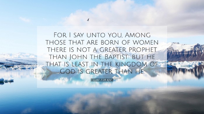 Picture 07 - Luke 7:28 KJV Desktop Wallpaper - For I say unto you, Among those that are born of - Desktop Bible Verse Wallpaper