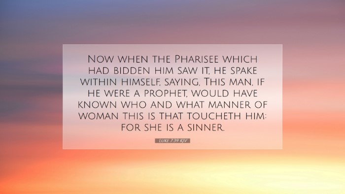 Picture 07 - Luke 7:39 KJV Desktop Wallpaper - Now when the Pharisee which had bidden him saw - Desktop Bible Verse Wallpaper