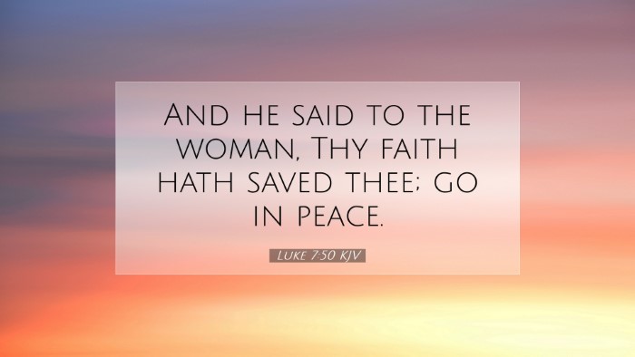Picture 07 - Luke 7:50 KJV Desktop Wallpaper - And he said to the woman, Thy faith hath saved - Desktop Bible Verse Wallpaper