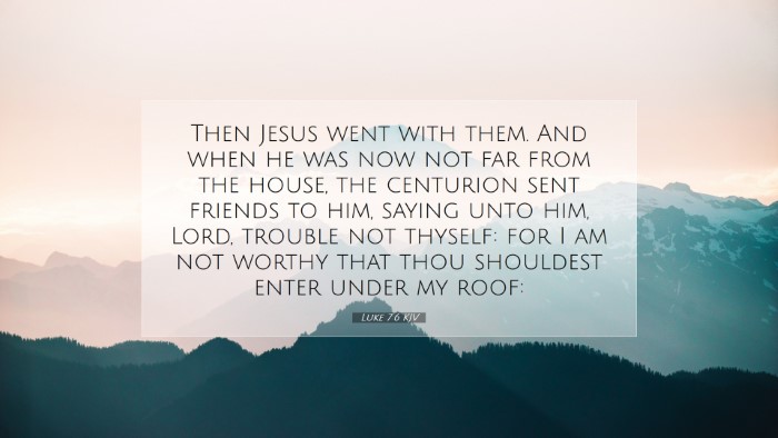 Picture 07 - Luke 7:6 KJV Desktop Wallpaper - Then Jesus went with them. And when he was now - Desktop Bible Verse Wallpaper