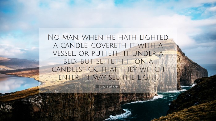 Picture 07 - Luke 8:16 KJV Desktop Wallpaper - No man, when he hath lighted a candle, covereth - Desktop Bible Verse Wallpaper