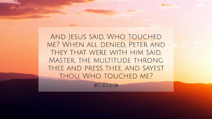 Picture 07 - Luke 8:45 KJV Desktop Wallpaper - And Jesus said, Who touched me? When all denied, - Desktop Bible Verse Wallpaper