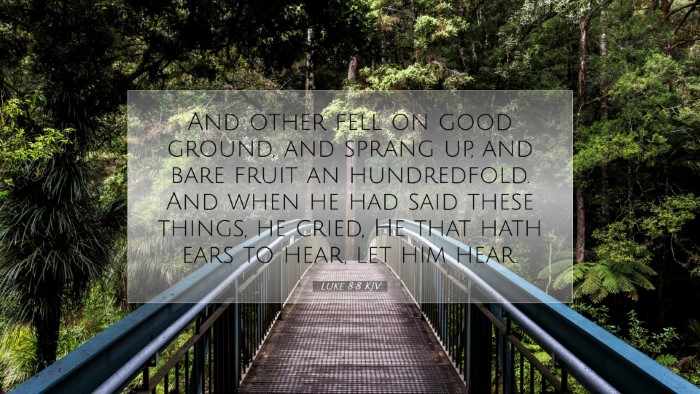 Picture 07 - Luke 8:8 KJV Desktop Wallpaper - And other fell on good ground, and sprang up, and - Desktop Bible Verse Wallpaper