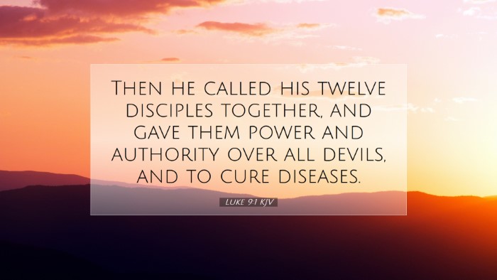 Picture 07 - Luke 9:1 KJV Desktop Wallpaper - Then he called his twelve disciples together, and - Desktop Bible Verse Wallpaper