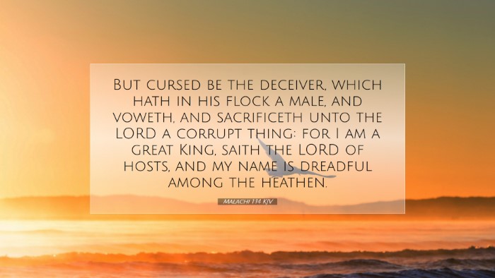Picture 07 - Malachi 1:14 KJV Desktop Wallpaper - But cursed be the deceiver, which hath in his - Desktop Bible Verse Wallpaper