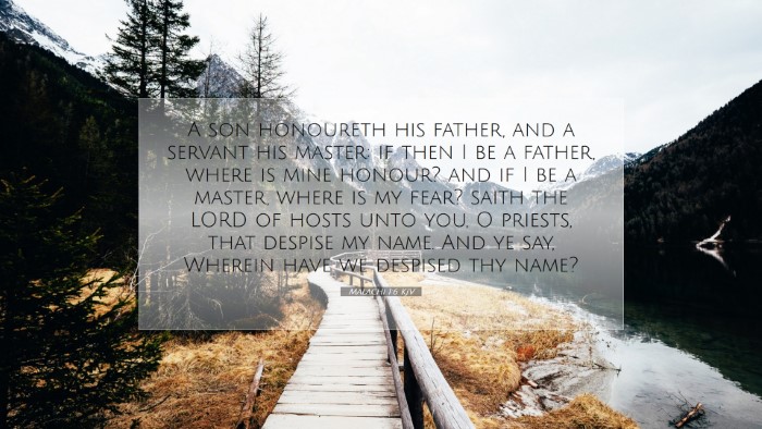 Picture 07 - Malachi 1:6 KJV Desktop Wallpaper - A son honoureth his father, and a servant his - Desktop Bible Verse Wallpaper