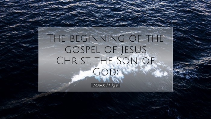 Picture 07 - Mark 1:1 KJV Desktop Wallpaper - The beginning of the gospel of Jesus Christ, the - Desktop Bible Verse Wallpaper