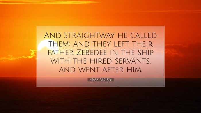 Picture 07 - Mark 1:20 KJV Desktop Wallpaper - And straightway he called them: and they left - Desktop Bible Verse Wallpaper
