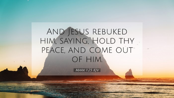 Picture 07 - Mark 1:25 KJV Desktop Wallpaper - And Jesus rebuked him, saying, Hold thy peace, - Desktop Bible Verse Wallpaper