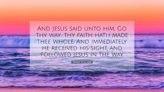 Picture 07 - Mark 10:52 KJV Desktop Wallpaper - And Jesus said unto him, Go thy way; thy faith - Desktop Bible Verse Wallpaper