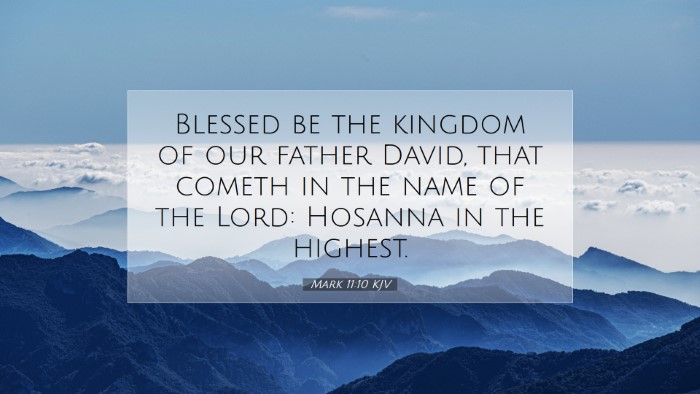 Picture 07 - Mark 11:10 KJV Desktop Wallpaper - Blessed be the kingdom of our father David, that - Desktop Bible Verse Wallpaper