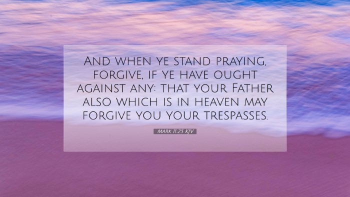 Picture 07 - Mark 11:25 KJV Desktop Wallpaper - And when ye stand praying, forgive, if ye have - Desktop Bible Verse Wallpaper