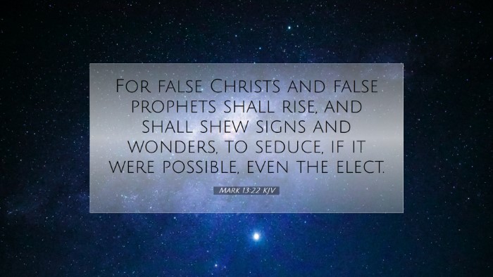 Picture 07 - Mark 13:22 KJV Desktop Wallpaper - For false Christs and false prophets shall rise, - Desktop Bible Verse Wallpaper