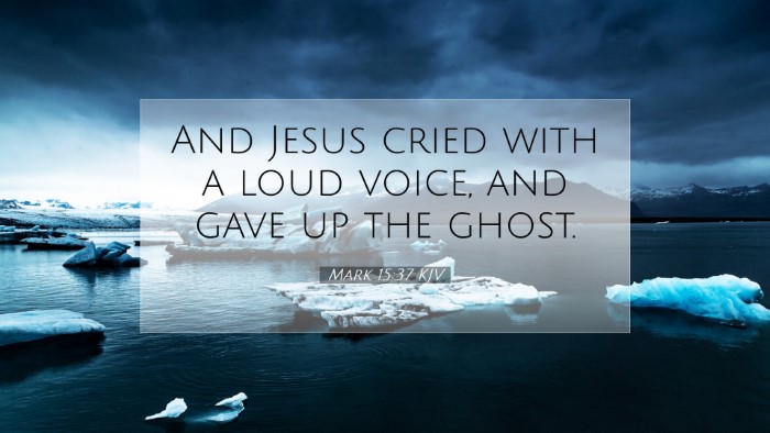 Picture 07 - Mark 15:37 KJV Desktop Wallpaper - And Jesus cried with a loud voice, and gave up - Desktop Bible Verse Wallpaper