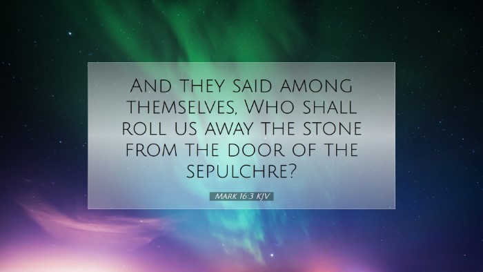 Picture 07 - Mark 16:3 KJV Desktop Wallpaper - And they said among themselves, Who shall roll us - Desktop Bible Verse Wallpaper
