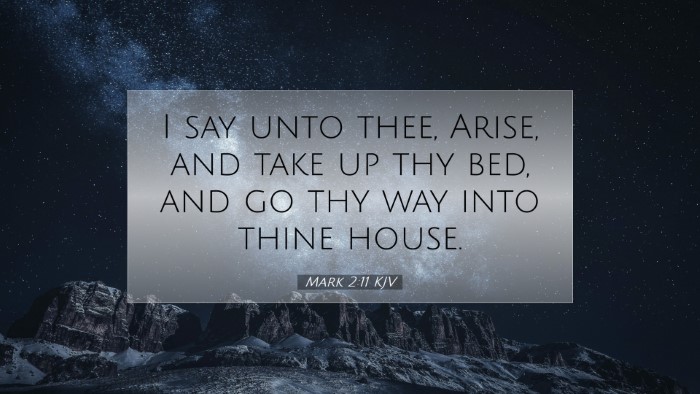 Picture 07 - Mark 2:11 KJV Desktop Wallpaper - I say unto thee, Arise, and take up thy bed, and - Desktop Bible Verse Wallpaper