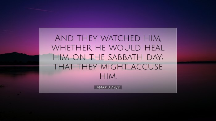 Picture 07 - Mark 3:2 KJV Desktop Wallpaper - And they watched him, whether he would heal him - Desktop Bible Verse Wallpaper