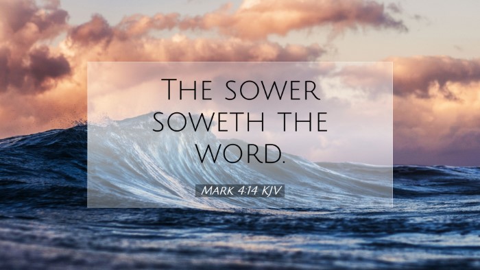 Picture 07 - Mark 4:14 KJV Desktop Wallpaper - The sower soweth the - Desktop Bible Verse Wallpaper