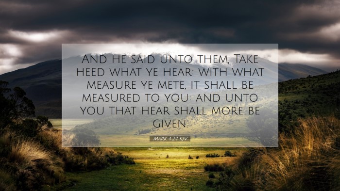 Picture 07 - Mark 4:24 KJV Desktop Wallpaper - And he said unto them, Take heed what ye hear: - Desktop Bible Verse Wallpaper