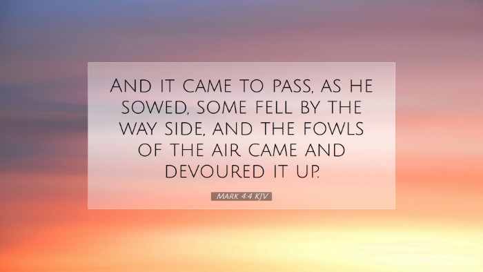 Picture 07 - Mark 4:4 KJV Desktop Wallpaper - And it came to pass, as he sowed, some fell by - Desktop Bible Verse Wallpaper