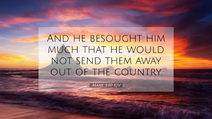 Picture 07 - Mark 5:10 KJV Desktop Wallpaper - And he besought him much that he would not send - Desktop Bible Verse Wallpaper