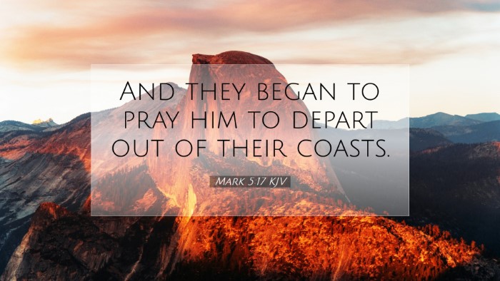 Picture 07 - Mark 5:17 KJV Desktop Wallpaper - And they began to pray him to depart out of their - Desktop Bible Verse Wallpaper