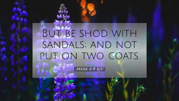 Picture 07 - Mark 6:9 KJV Desktop Wallpaper - But be shod with sandals; and not put on two - Desktop Bible Verse Wallpaper