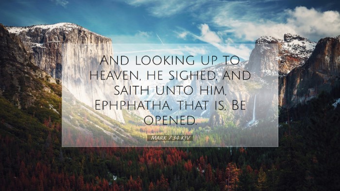Picture 07 - Mark 7:34 KJV Desktop Wallpaper - And looking up to heaven, he sighed, and saith - Desktop Bible Verse Wallpaper