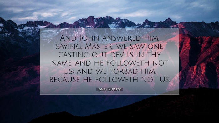 Picture 07 - Mark 9:38 KJV Desktop Wallpaper - And John answered him, saying, Master, we saw one - Desktop Bible Verse Wallpaper