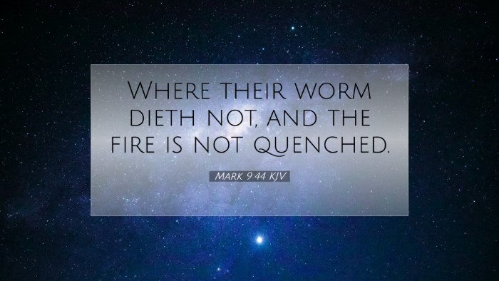 Picture 07 - Mark 9:44 KJV Desktop Wallpaper - Where their worm dieth not, and the fire is not - Desktop Bible Verse Wallpaper