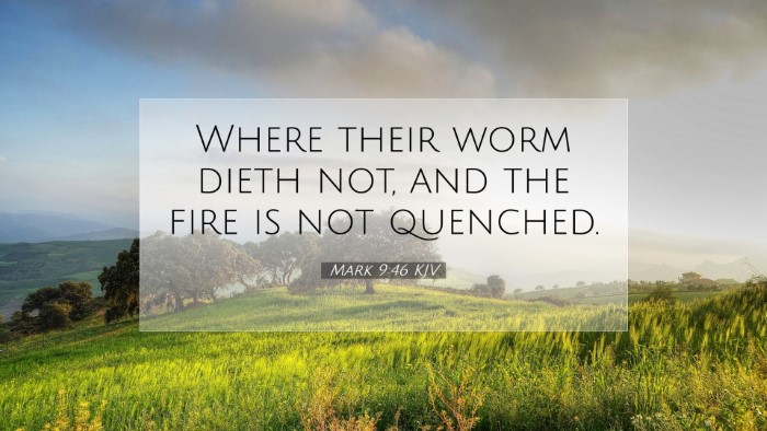Picture 07 - Mark 9:46 KJV Desktop Wallpaper - Where their worm dieth not, and the fire is not - Desktop Bible Verse Wallpaper