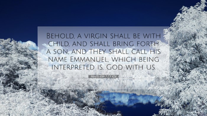 Picture 07 - Matthew 1:23 KJV Desktop Wallpaper - Behold, a virgin shall be with child, and shall - Desktop Bible Verse Wallpaper