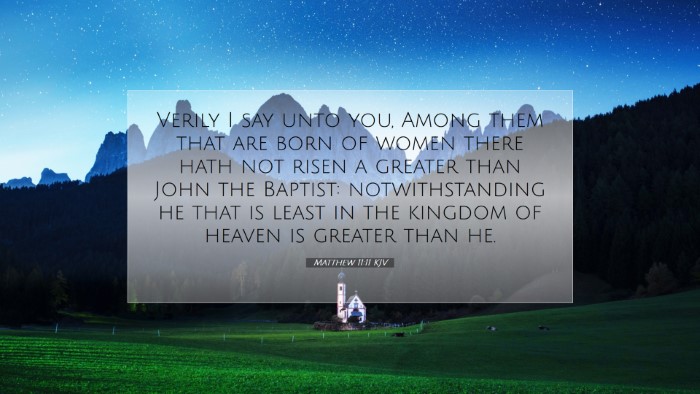 Picture 07 - Matthew 11:11 KJV Desktop Wallpaper - Verily I say unto you, Among them that are born - Desktop Bible Verse Wallpaper