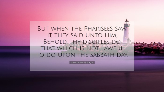Picture 07 - Matthew 12:2 KJV Desktop Wallpaper - But when the Pharisees saw it, they said unto - Desktop Bible Verse Wallpaper
