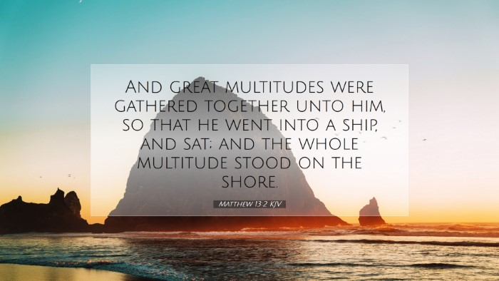 Picture 07 - Matthew 13:2 KJV Desktop Wallpaper - And great multitudes were gathered together unto - Desktop Bible Verse Wallpaper